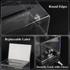 Plastic Suggestion Box with Lockable Lid for Private Opinion Collection Donation Box for High Traffics Area and Event