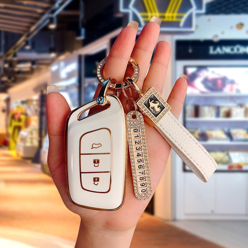 Neuer Baojun RC6/RM5/RS5/RS3 TPU Schlüsselanhänger - Autoschlüsselhülle mit Schnalle