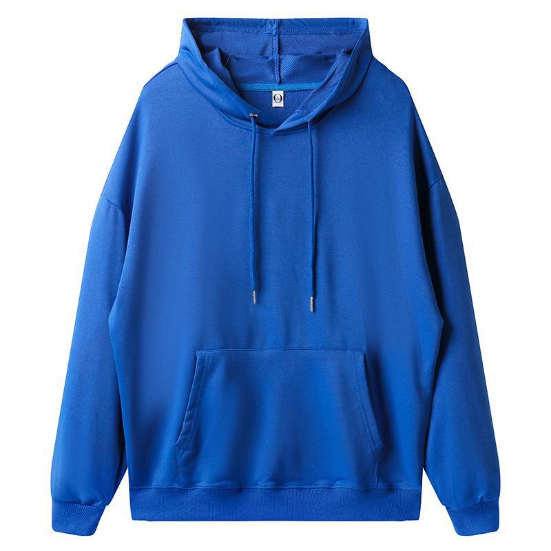 Unisex Thin Hooded Pullovers: Solid Color Sweatshirts, Sportswear, Group Apparel, Customizable with Logo for Spring and Autumn.