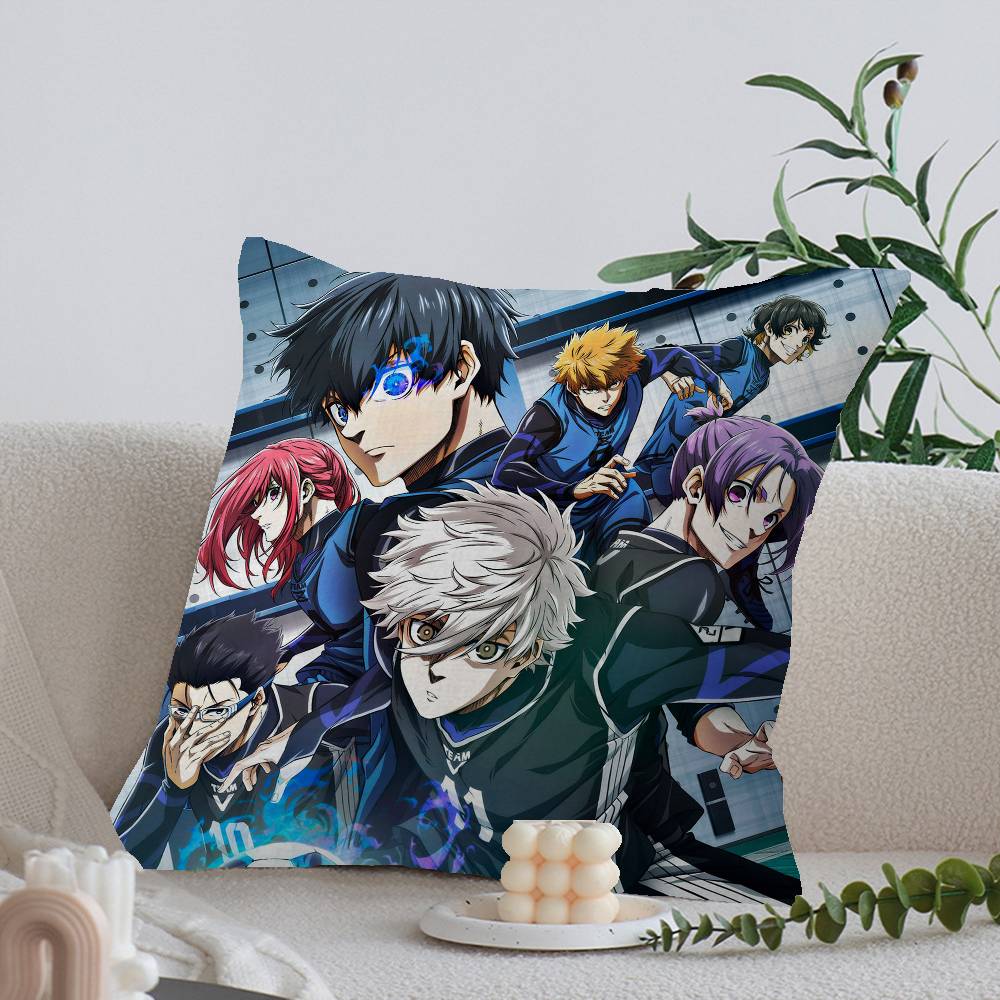Japan Cartoon Blue Lock Cushion Cover Decorative Pillow Sofa Home Decor Case Pillow Cases