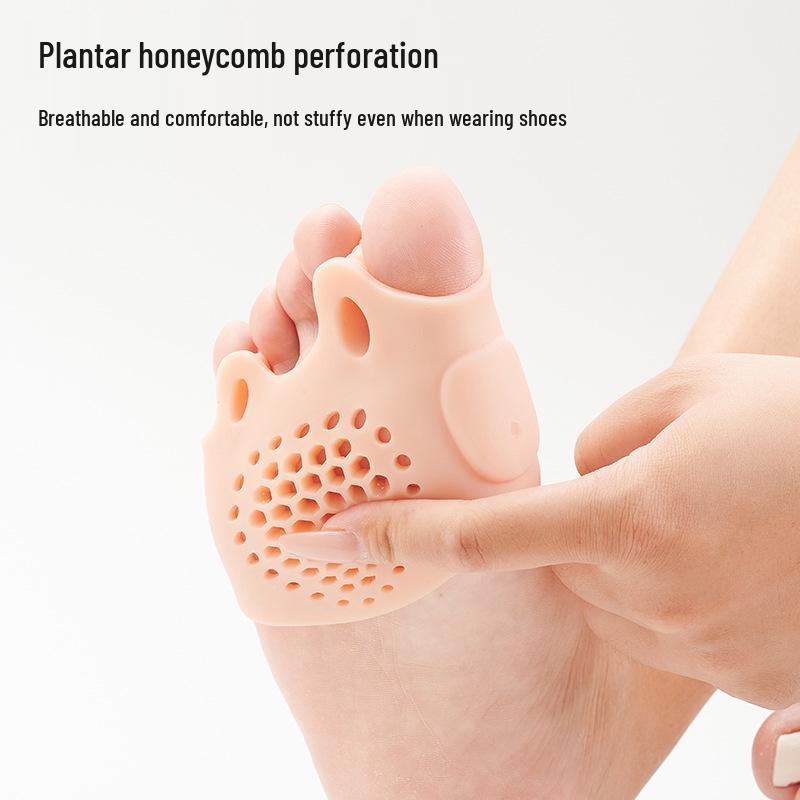 Dual-Hole Bunion Toe Separator with Arch Support & Shock-Absorbing Forefoot Pad