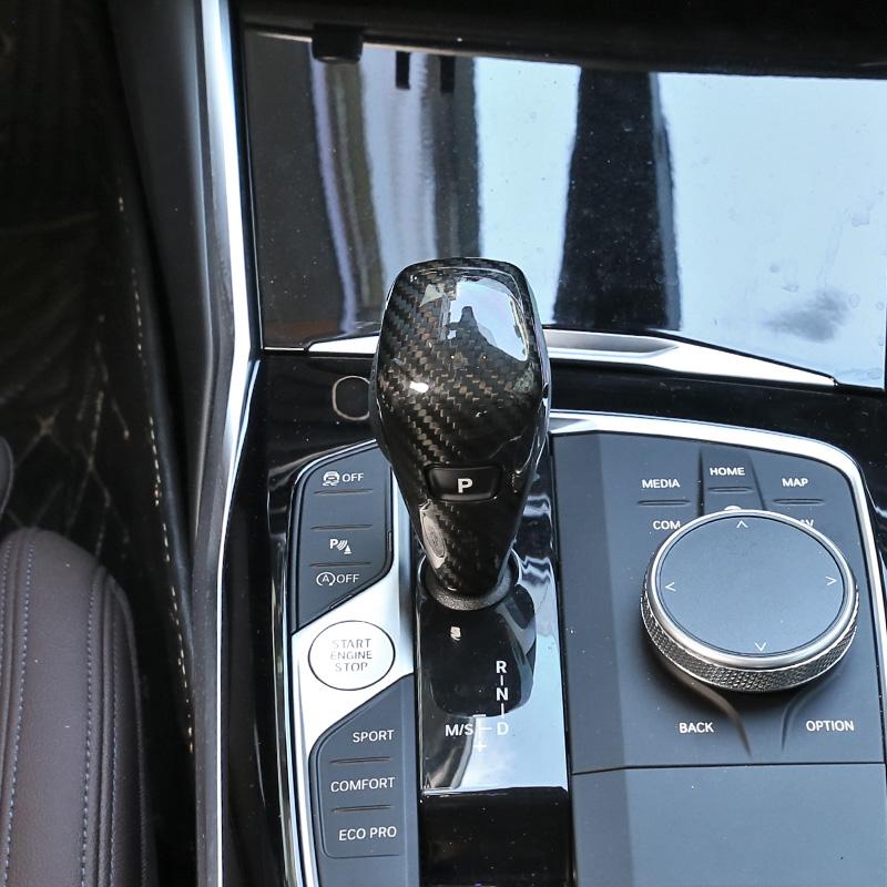For BMW 1 3 4 Series F40 G20 G21 G22 G23 G24 Z4 2020-21 Real Carbon Fiber Car Gear Shift Knob Head Parts Cover Trim Accessories