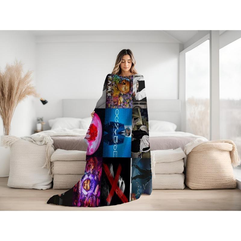 Chris Brown Blanket Album Cover for Fans Warm Cozy Flannel Blankets Throw Merch for Home Decor Bed Sofa Living Room for All Seas