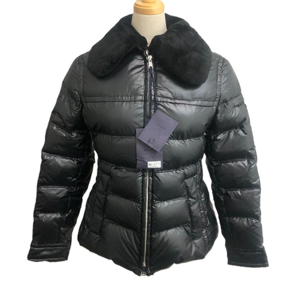 PRADA 290796 22AW triangle plate Apparel Outerwear with Fur Down jacket Unused