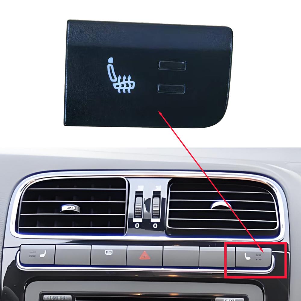 For VW POLO 2011-2016 Center Console Switch Button Cap Car Interior Accessories Rear Windshield Heating/Emergency Light Button