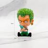 Anime One Piece Figurka Akcji Świąteczna 8-10 cm PVC Luffy Roronoa Zoro Urocze Ozdoby Wersja Q Dekoracja Samochodu Model Kolekcjonerski