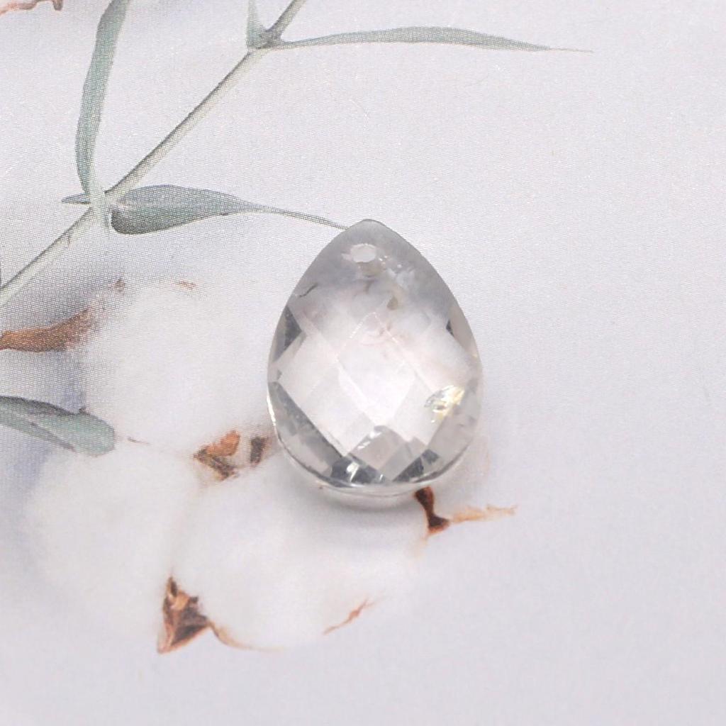 2Pcs Faceted Pendant Natural Stone Opal/Labradorite Drop-Shaped Pendant For Jewelry Making DIY Earrings Necklace Accessory