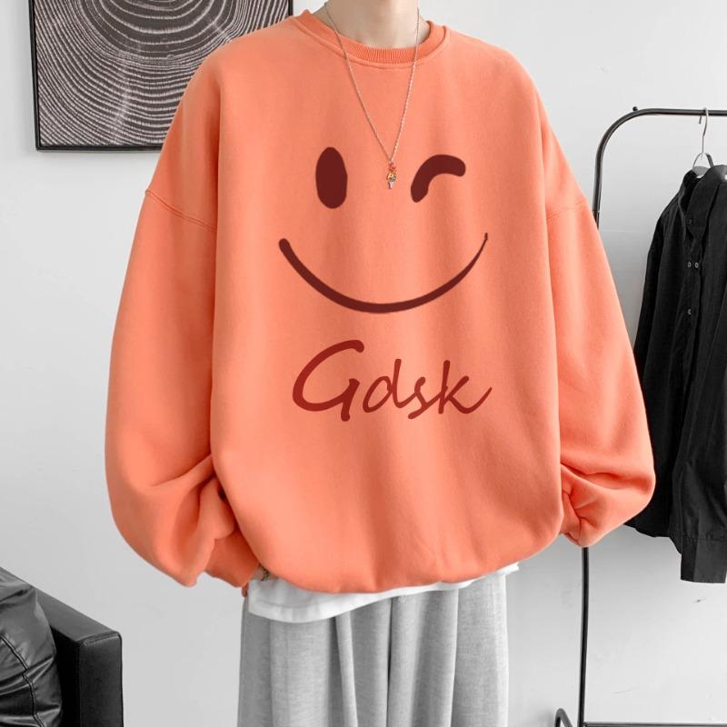 

Новые весенние и осенние парные свитера для мужчин и женщин, свободные парные куртки с круглым вырезом в студенческом стиле с принтом S