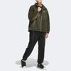 Adidas Originals Trefoil Faux Sheepskin Bomber Jacket Men Outerwear Cargo-Green Night-Sky HY7286