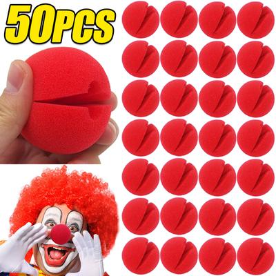 50/5 stücke Rot Ball Schaum Clown Nase Halloween Party Cosplay Kostüm Circus Requisiten Festival Machen Up Clown Nase Leistung Dekoration