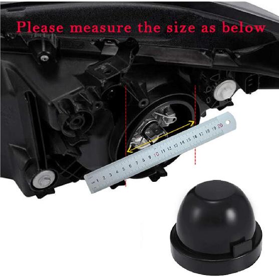 KOOMTOOM 83mm Rubber Housing Seal Cap Dustcover for Headlight, Headlight Dust Cover Housing Cap for F150,Pack of 2 2