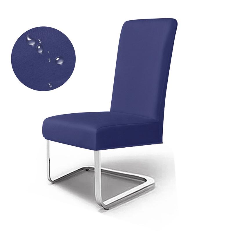 Ganzjahres-Wasserabweisende Esszimmerstuhl-Abdeckung für Zuhause und Hotel - Luxuriöser Staubschutz Mid-back Chair Cover navy blau