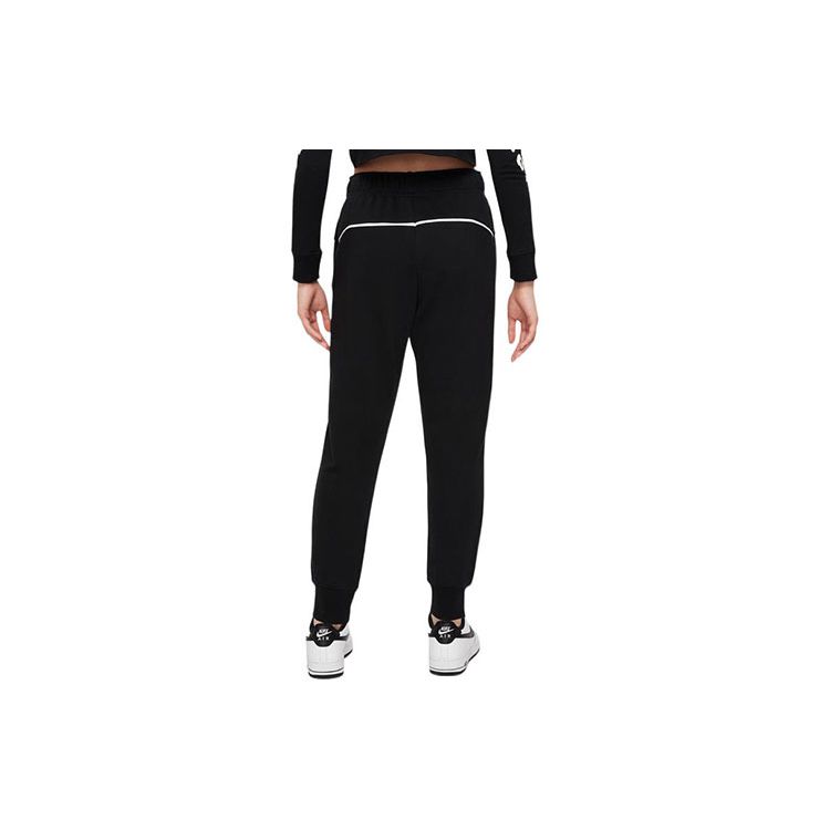 Nike Logo Print Casual Drawstring Cuffed Knit Joggers Kids Bottoms Black DQ8877-010