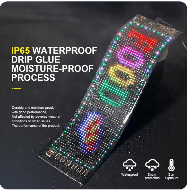 RGB Ventuză Auto Ecran Moale Afișaj Led Telecomandă Control Aplicație Mufă USB PU Rezistent la Apă și Rezistent la Temperaturi Înalte