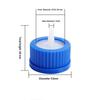 New Blue Safety Lid Feeding Bottle Cap 1 2 3 4 Mouth Reactor Feeding Bottle Adapter Cap Mobile Phase Anaerobic Bottle Lid