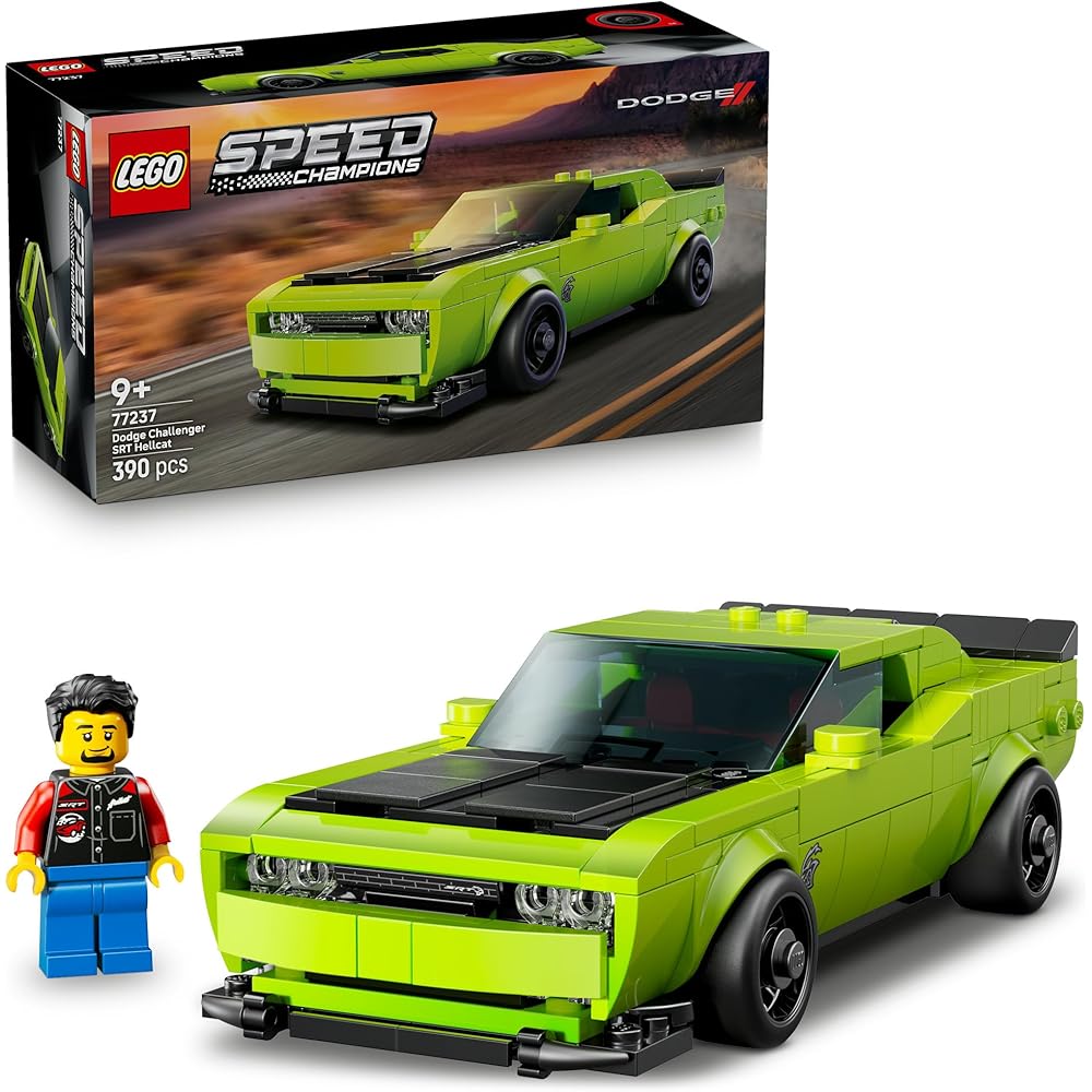 

LEGO Speed Champions Dodge Challenger SRT Hellcat Toy Car Set 9-11 Years Old Kids Building Blocks