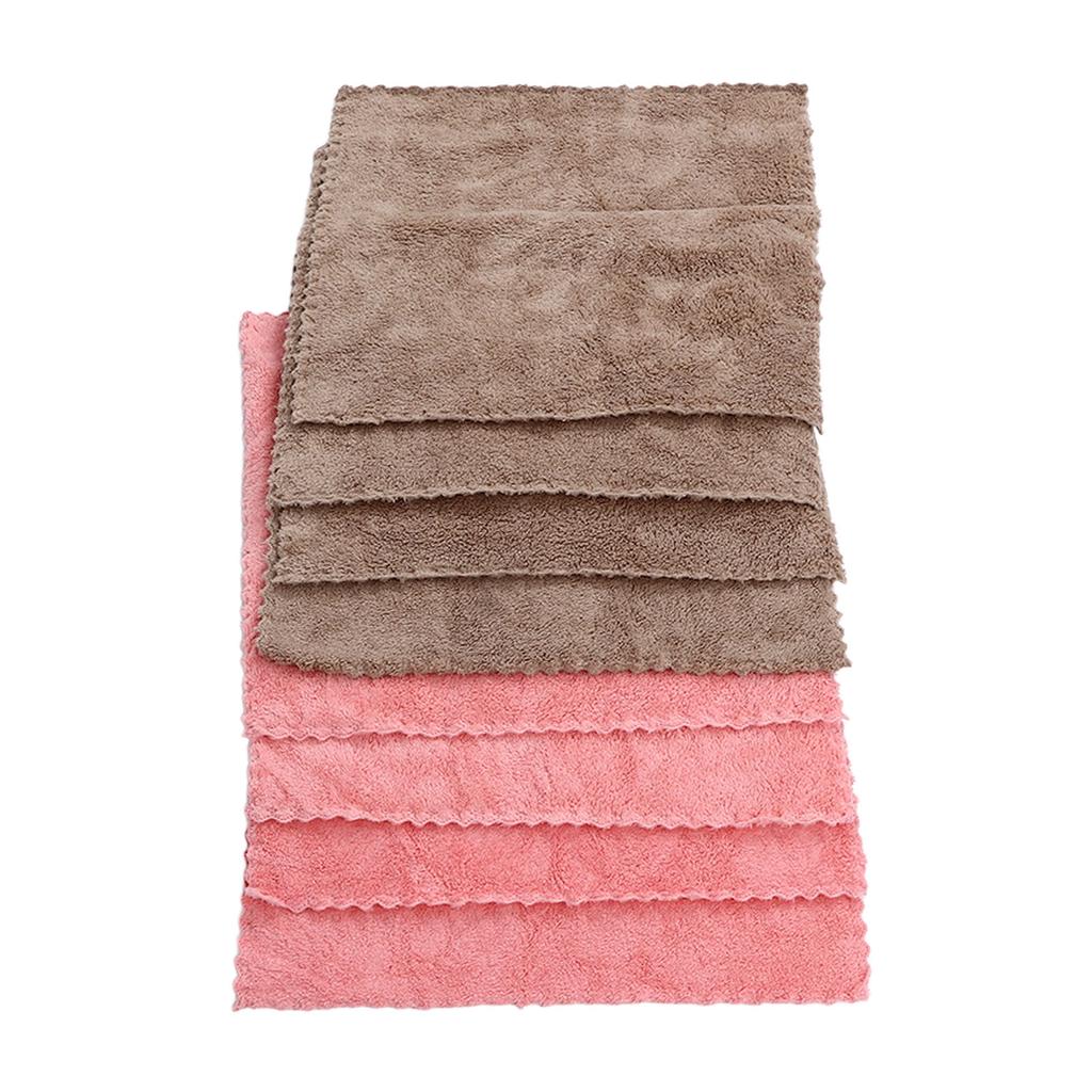 8pcs set Super Absorbent Microfiber Kitchen Dish Cloth Anti Sticking Oil Cleaning Towel