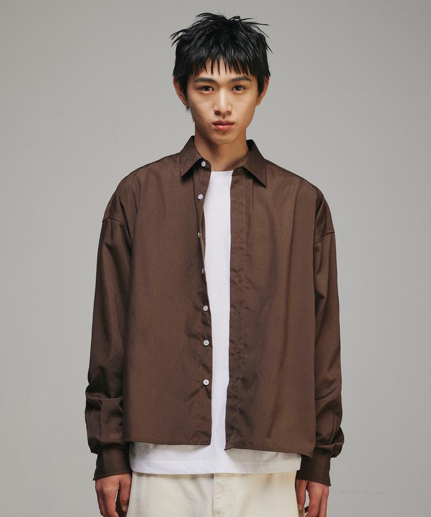 SIGNATURE Crop Shirt [Brown]