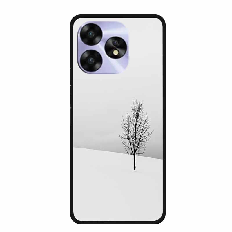 For Umidigi A15c A15 Case Painted Black Bumper TPU Soft Silicone Phone Cover For Umidigi A15 Cases A 15 15T Coque Funda Capa Cat
