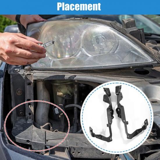 Left+Right Side Headlight Head Light Lamp Mount Bracket for Honda FIT 2015-2017