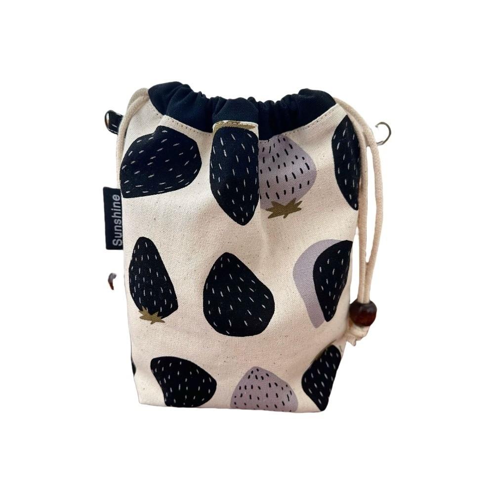 Lightweight Cotton and Linen Fabric Drawstring Bag Storage Pouch  Data Cable Storage