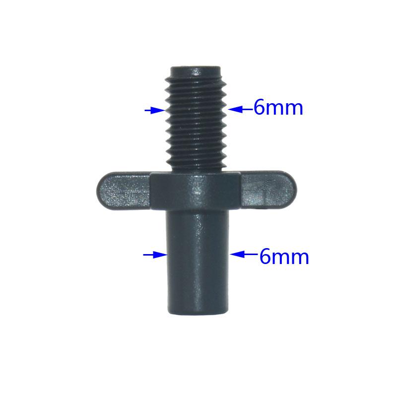 50pcs 1/4'' 1/8'' 6mm Garden Water Connector Elbow End Plug Straight Barb For Garden Hose Irrigation System
