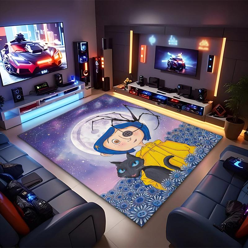 1PC Coraline Rug - Home Decoration Carpet For Living Room Bedroom Flooring Computer Chair Area Rug