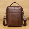 Genuine Leather Men's Messenger Bag 7-inch Mini One-shoulder Small Bag Multifunctional Backpack Cowhide Casual Men's Bag Handbag