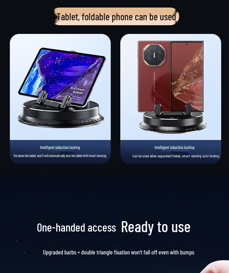 Smart Induction Multifunction Car Phone Holder - Non-slip Dashboard Mount for Navigation