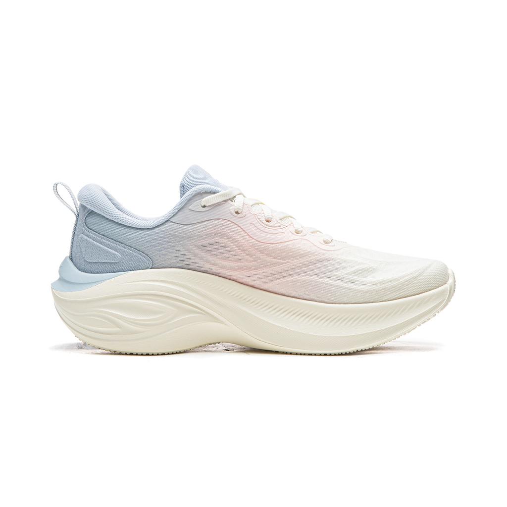 LiNing Lingbo V3 Thick Sole Height Increasing Versatile Soft Rebound Running Shoes Women Sneakers White Pink Blue ARSW112-1