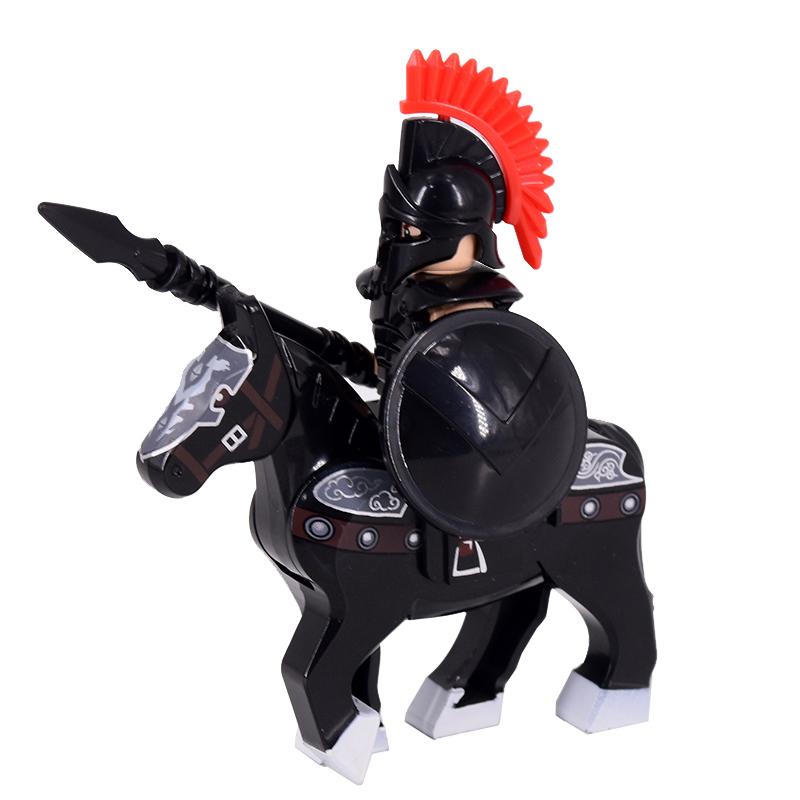 Medieval Figures Middle Ages Rome Warrior Golden Knight Horse Hawk Castle King Dragon Knights Building Blocks BricksToys gifts