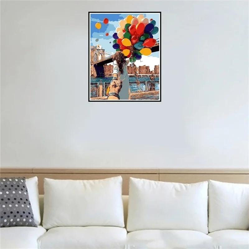 40*50cm Bezrámový obraz Malování podle čísel Domácí dekorace DIY Digitální plátno Olejomalba Domácí dekorace