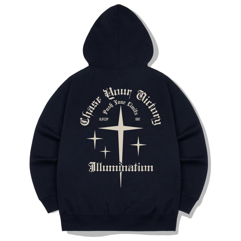 Illumination Oversized Track Hoodie 4 Colors [Ulzi_3002]