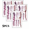 10pcs 3D Fake Scar Tattoos Sticker Body Face Realistic Scab Temporary Tattoos Halloween Horror Wound Bloody DIY Makeup Stickers