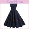Maxikleid im Vintage-Marine-Stil mit Farbblock-Details für lässiges Reisen