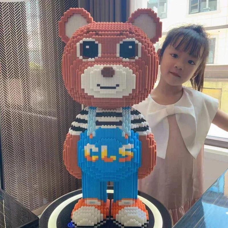 

Медвежонок Тедди Мелкие Частицы Трехмерная Сборка Строительные Блоки Детские Головоломки Игрушки Подарочный Орнамент