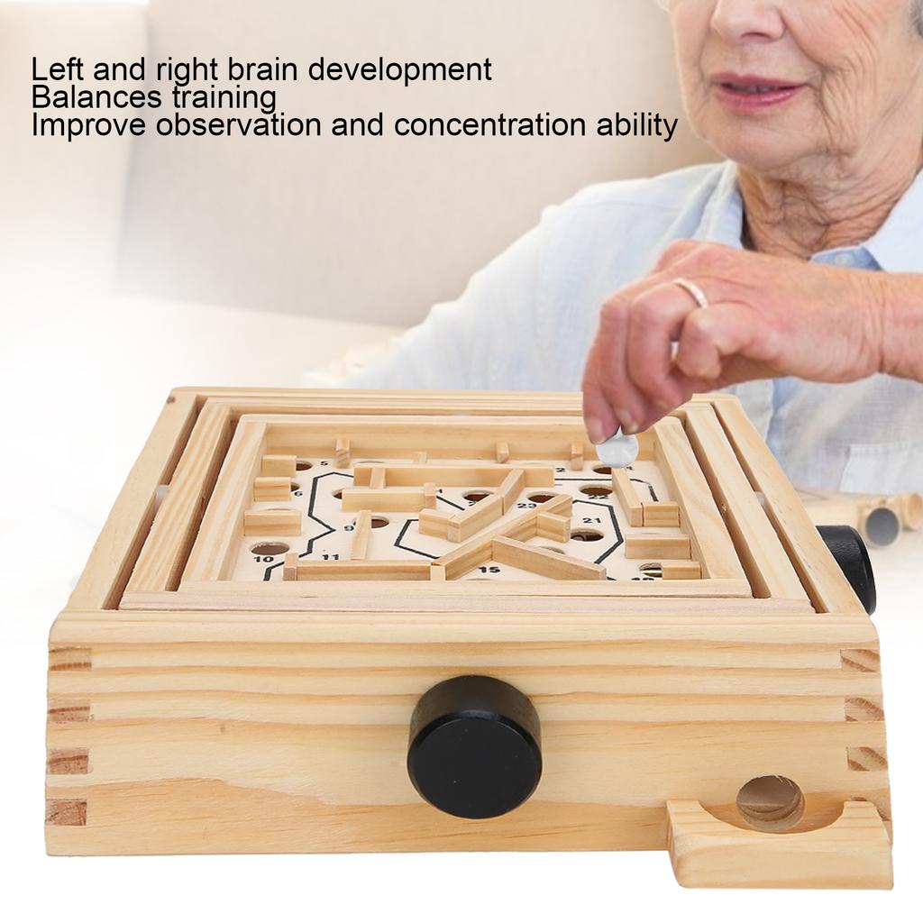 Wooden Maze Puzzle Toy Balances Board Improve Concentration Educational Table Maze Game