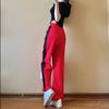 Summer New Women Drawstring Elastic High Waist Pocket Sports Loose Straight Pants
