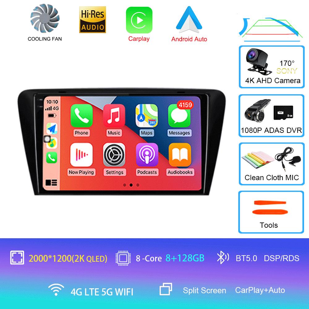 For Volkswagen SKODA Octavia 3 A7 2013-2018 Car Radio Android 14 Carplay Navigation GPS Multimedia Video Player Head Unit 2Din