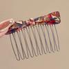 Teeth Acetic Acid Bow Hair Comb Fixed Combs Side Clip Cute Anti Slip Bangs Clip  Student