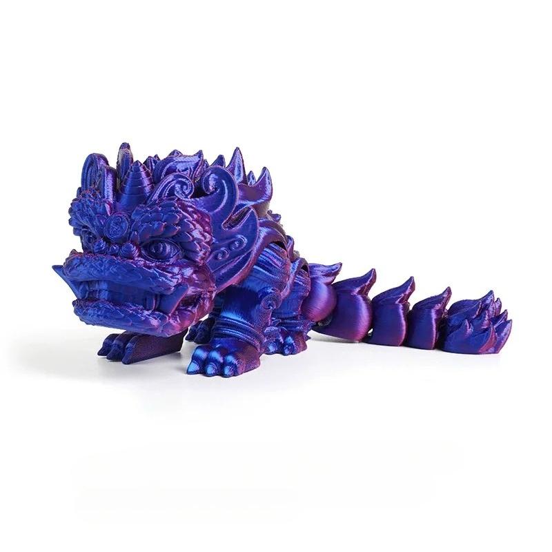 3d Miniature Funny Ornament Decoration Chinese Lion Dance Model Joint Movable Figurine Home Decor Craft