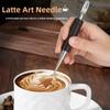 with Storage Box Latte Art Pen Stainless Steel Tip Coffee Drawing Pen  Latte Art Practice
