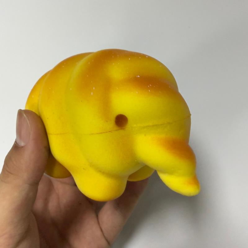 1Pcs Slow Rebound Realistic Cartoon Elephant Bread Squeeze Toy Soft Stress Relief Fidget Toy for Teens Adults Office Relaxing Kids Birthday Gift
