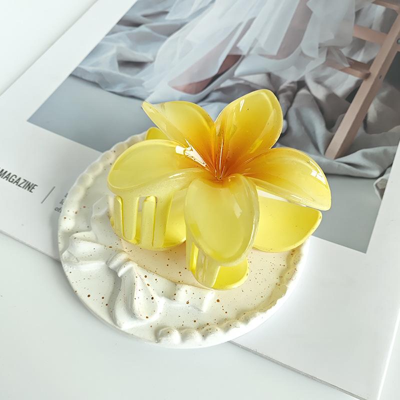 Red Flower Hair Clips For Women Trendy Sweet Hair Claws Crab Clamp Barrettes Mujer Hawaiian Headwear Girls Hair Accessories