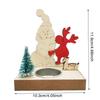 Christmas Candlestick Ornaments Wooden House Shaped Candle Stand  for Window Tabletop Decor