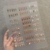 Frosted Nail Tip Storage Book - Wearable Manicure Display Board with Transparent Template