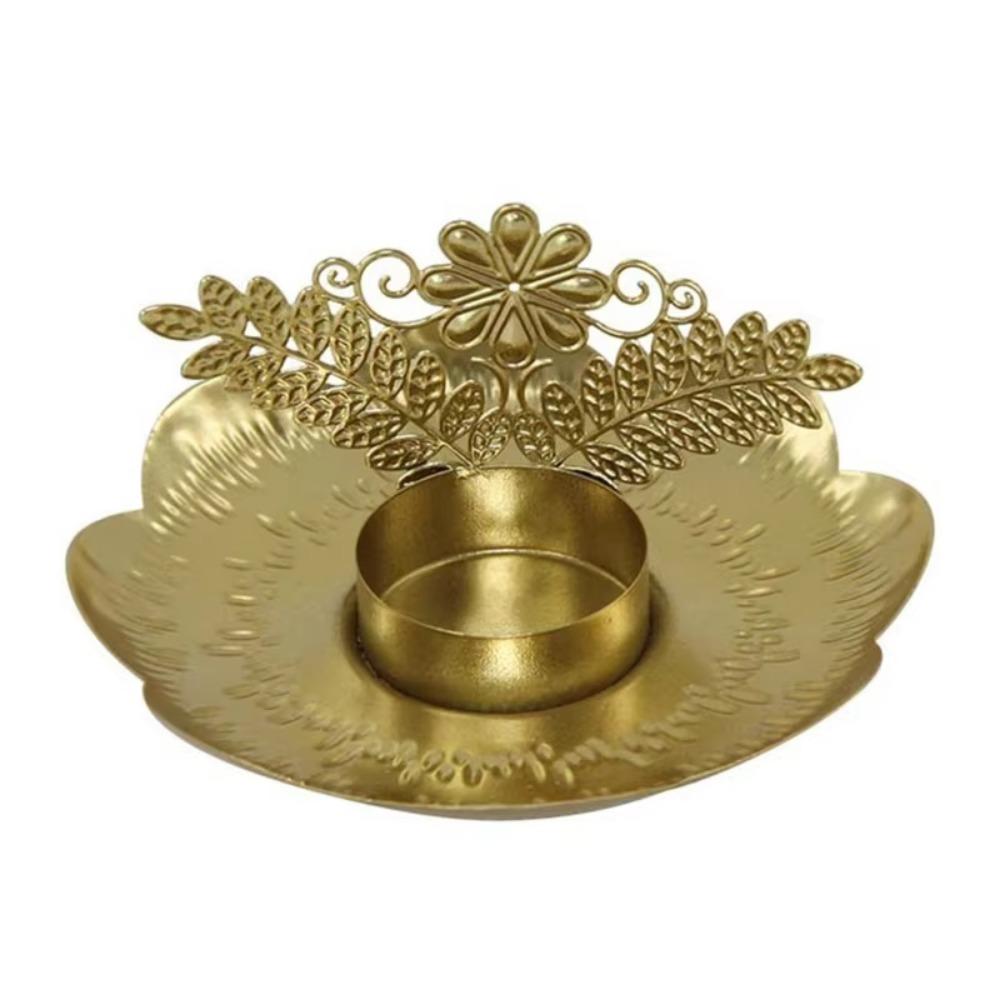 Unique Floral Candle Stand 3D Iron Candle Holder High-grade Gold Candle Holder Living Room