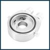 Universal Car Aluminum Alloy Oil Filter Cooler Sandwich Thread Plate Adapter Oil Cooler Kit Silver Tone M20x1.5 1/8 NPT Automotive Parts