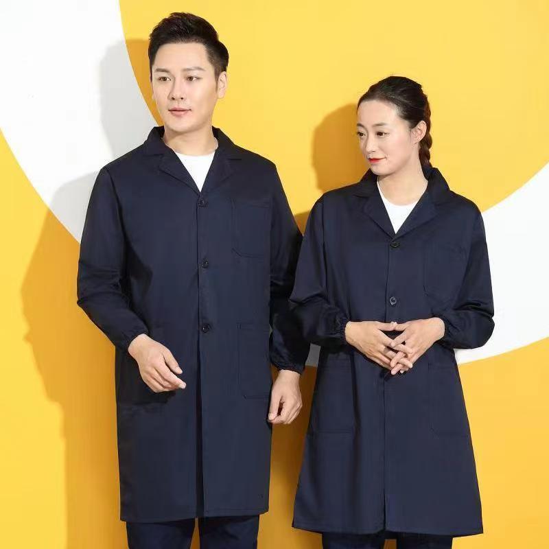 Unisex Dustproof Mechanic's Long Sleeve Work Coat - Wear & Dirt Resistant for Labor Protection