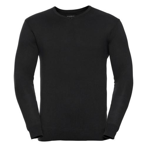 Russell Collection Mens Knitted V Neck Sweatshirt